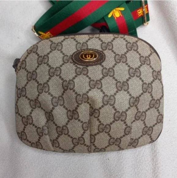 Authentic Vintage Gucci GG Monogram Supreme Web Clutch Fanny Bum Waist Belt Bag - Picture 4 of 11